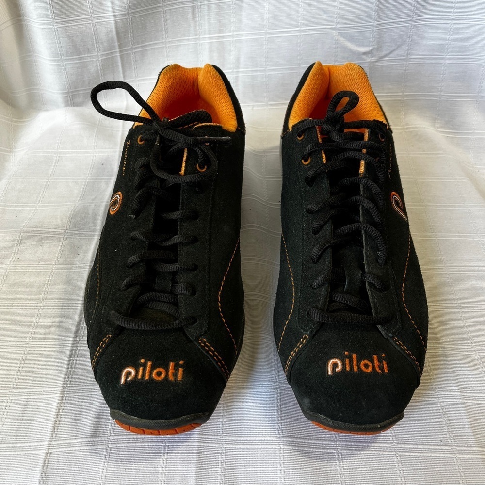 Piloti Prototipo Black and Orange Suede Driving Shoes Men's 6.5 Racecar Quality - Picture 2 of 13